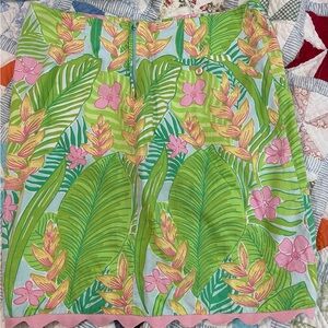 Lilly Pulitzer Vintage floral scalloped skirt Size 10